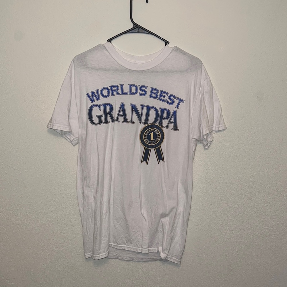 Mens vintage worlds best grandpa t-shirt graphic tee